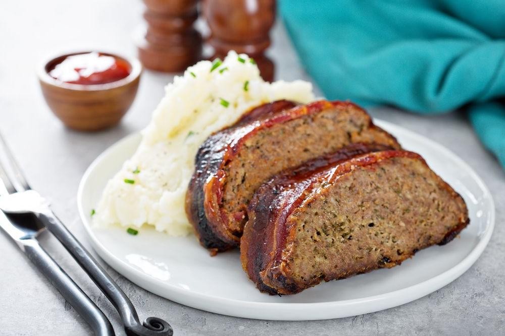 Bacon-Wrapped Meatloaf with Ground Beef and Sausage