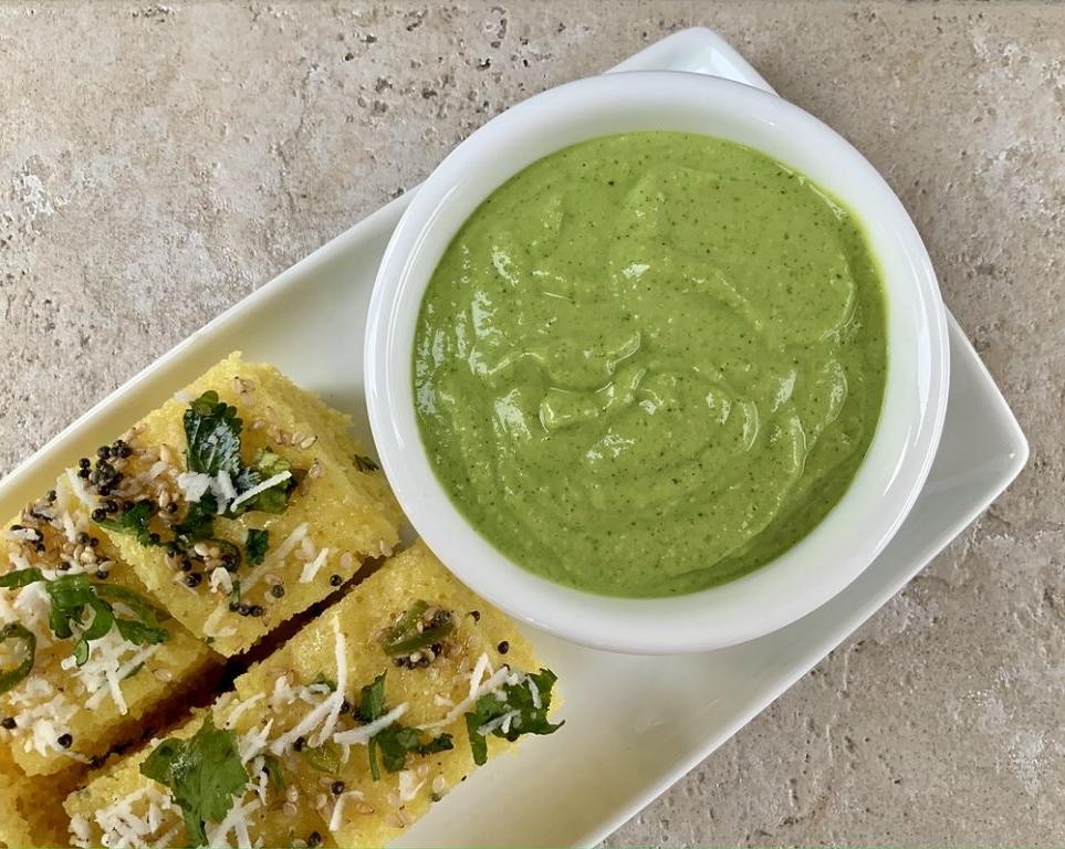 Bajra Dhokla with Green Chutney