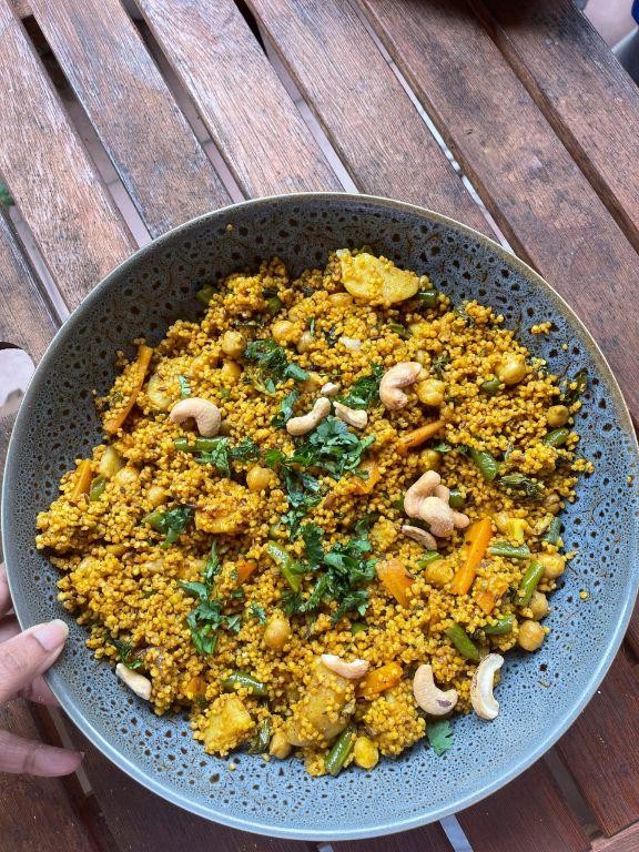 Bajra Pulao with Mixed Veggies