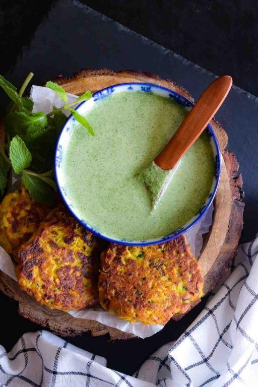 Bajra Tikki with Mint Yogurt Dip