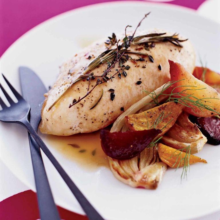 Baked Chicken Breast with Rosemary and Thyme