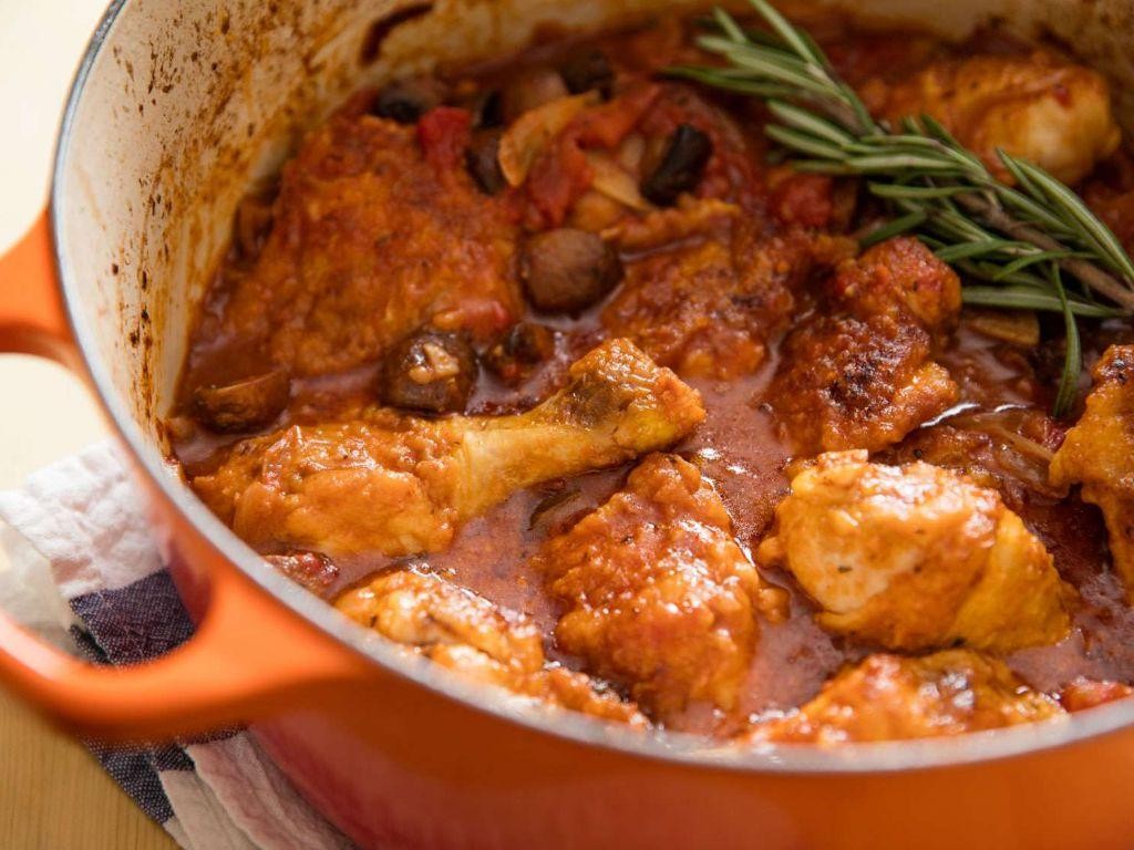 Baked Chicken Cacciatore with Mushrooms