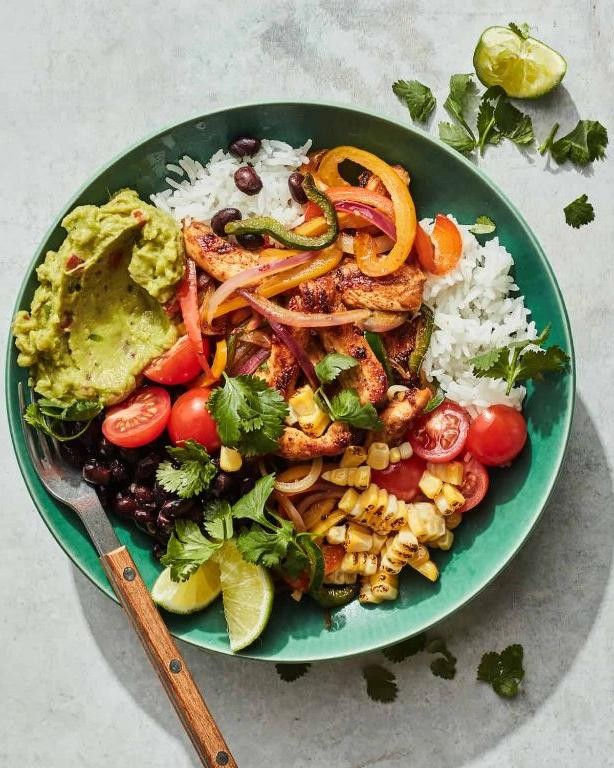 Baked Chicken Fajita Bowls