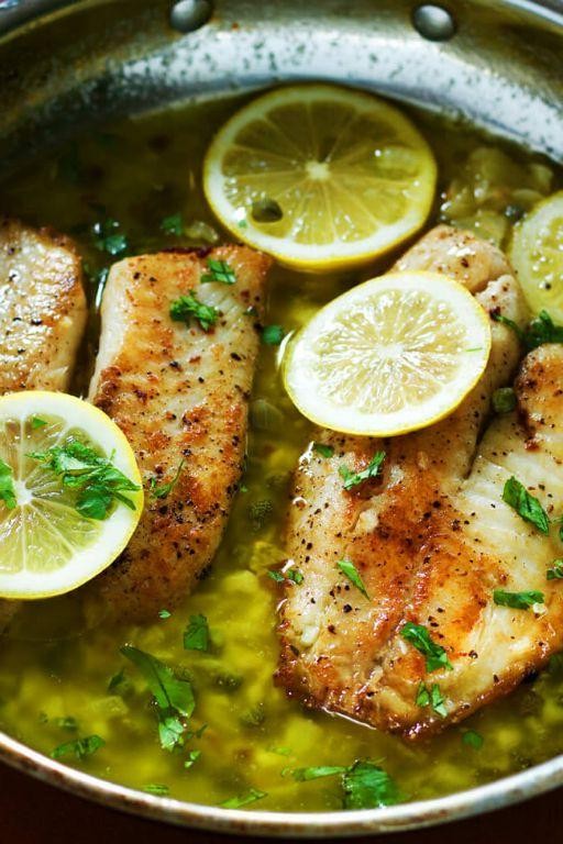 Baked Tilapia with Lemon Caper Sauce