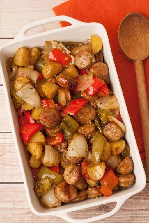 Balsamic Roasted Sausage and Peppers