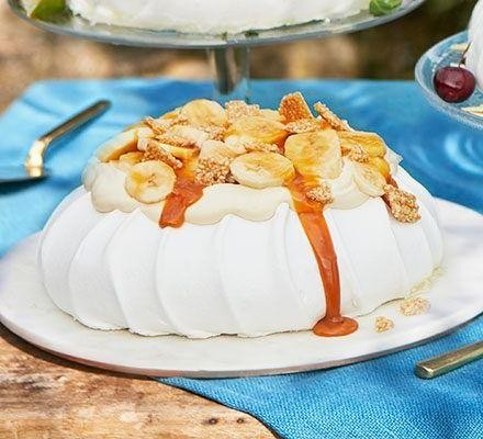 Banana Caramel Pavlova