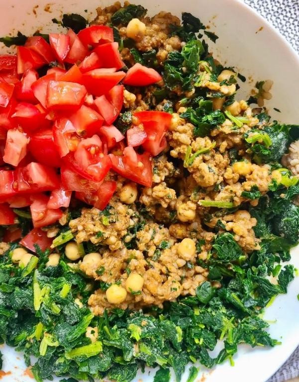 Barley and Spinach Casserole