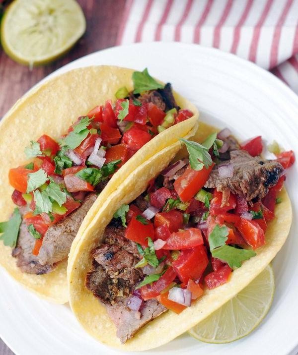 Beef Tacos with Fresh Pico de Gallo