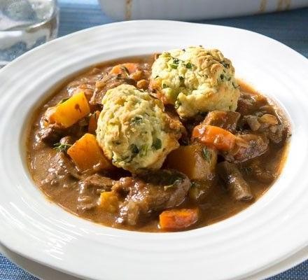 Beef Tips and Dumplings