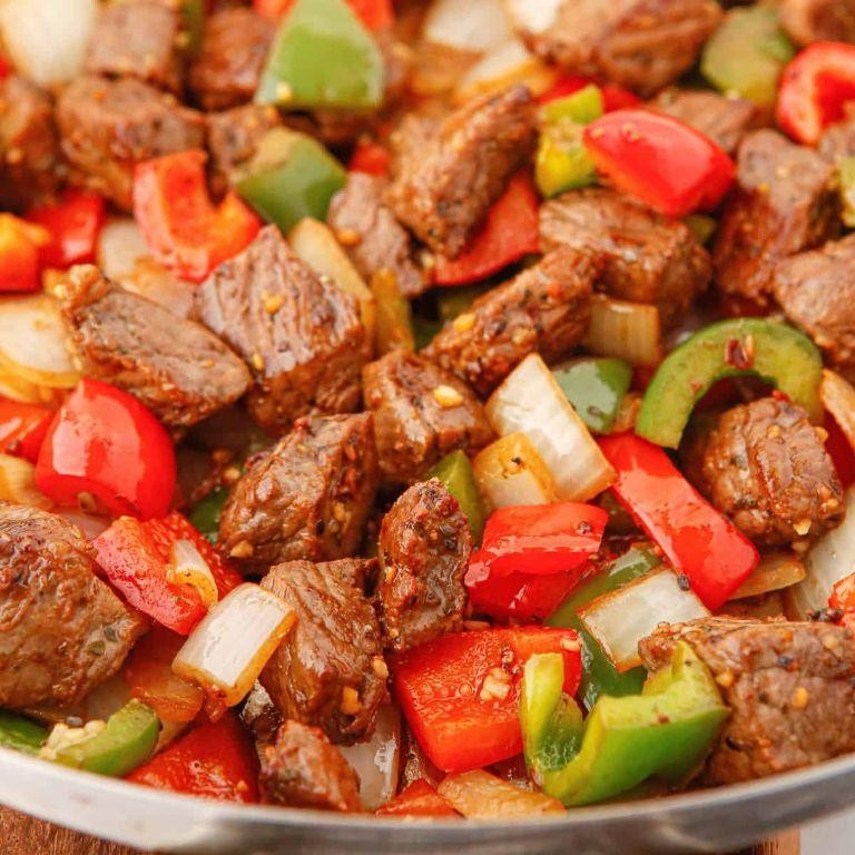 Beef Tips with Peppers and Onions