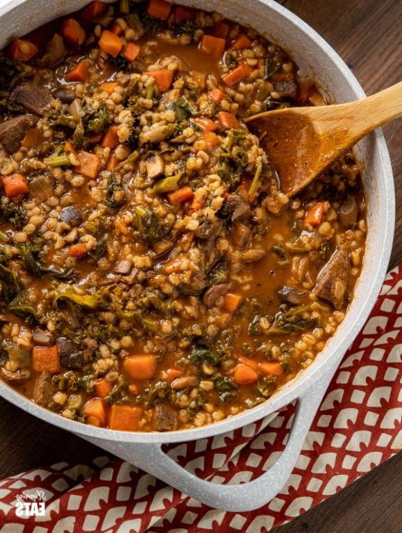 Beef and Barley Casserole with Herbs