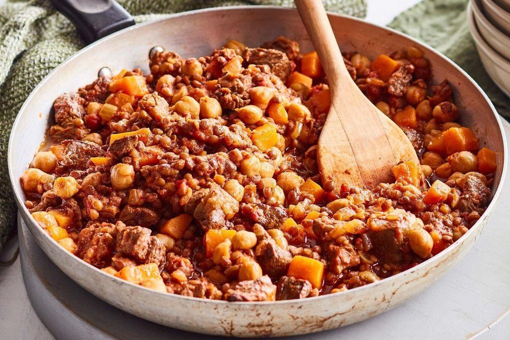 Beef and Lentil Casserole with Bacon