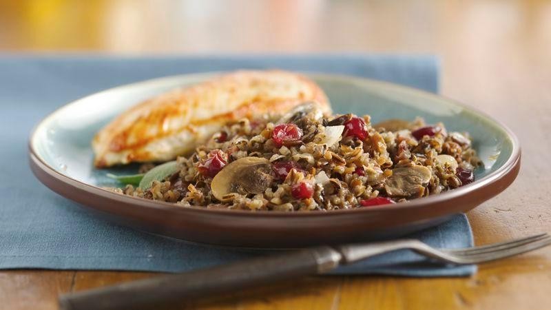 Beef and Wild Rice Casserole with Cranberries