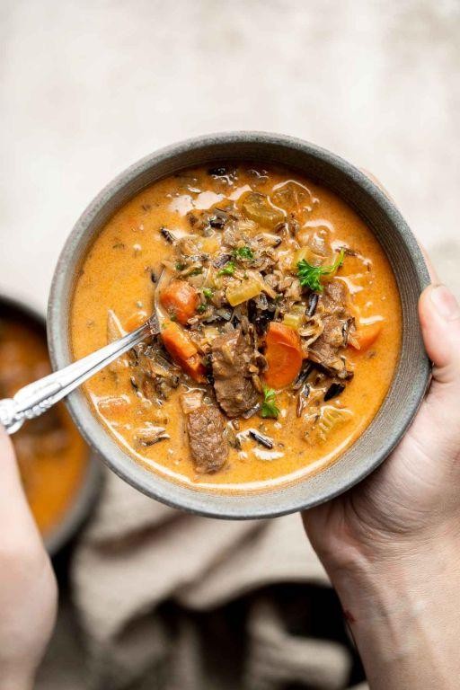 Beef and Wild Rice Soup