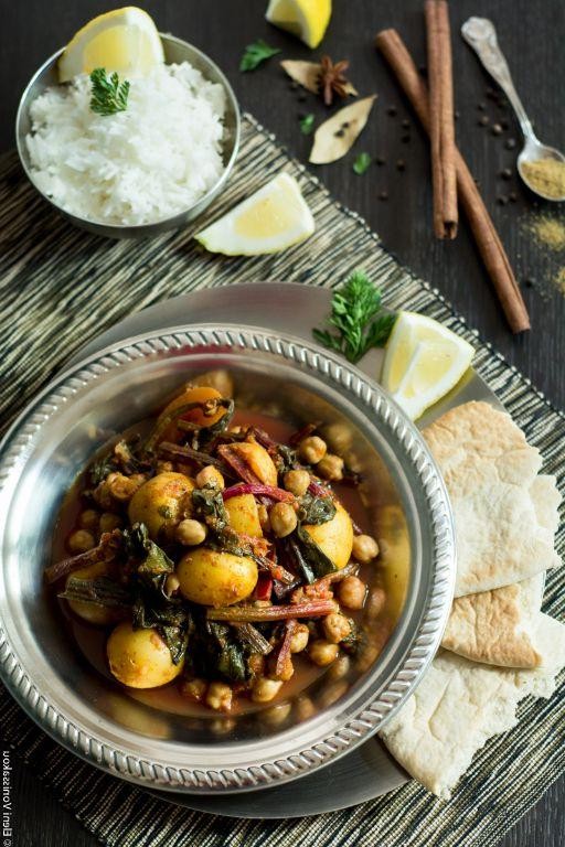 Beet Greens and Chickpea Curry
