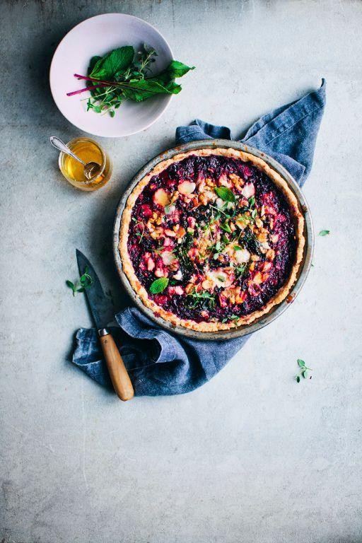Beet Greens and Goat Cheese Tart