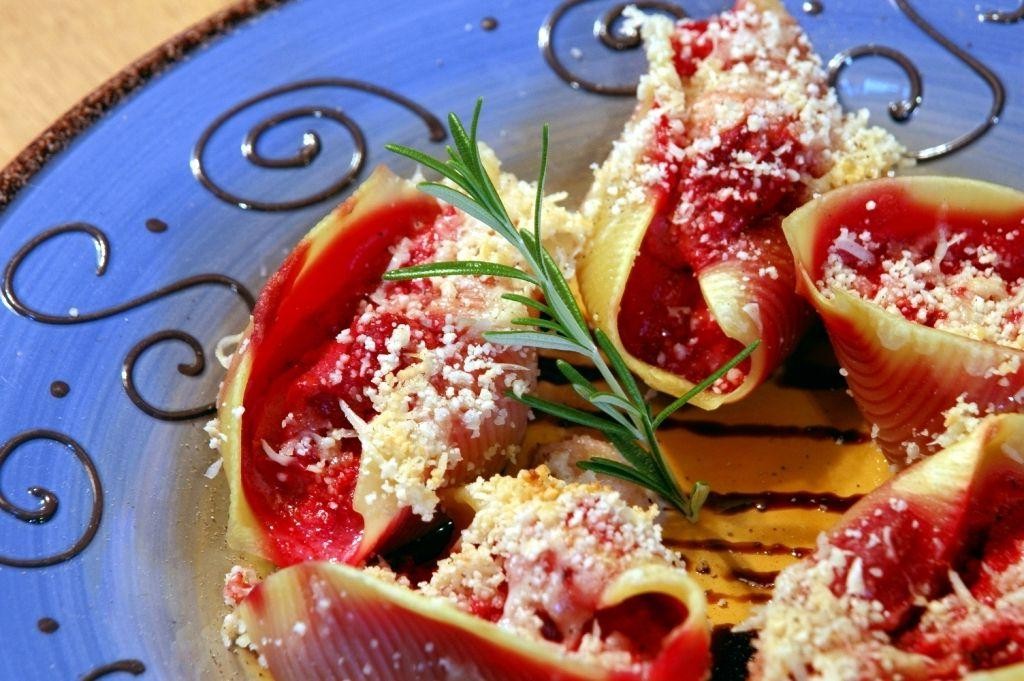 Beet Greens and Ricotta Stuffed Shells