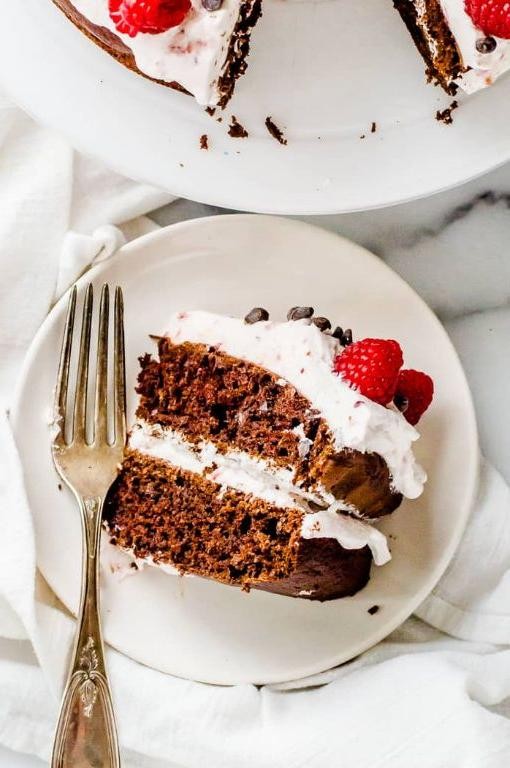 Beetroot and Dark Chocolate Cake with Raspberry Filling