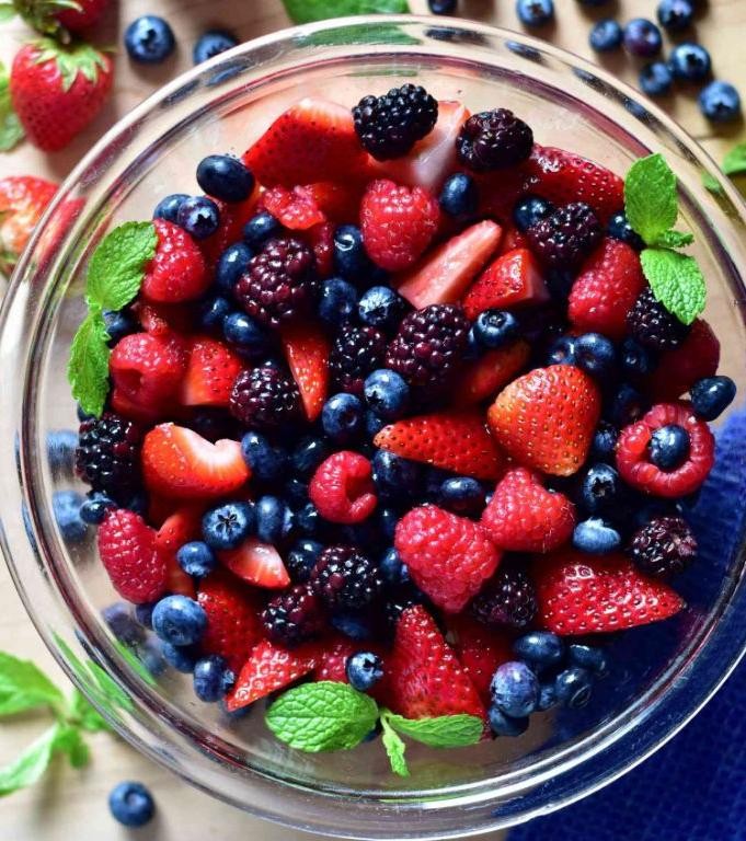 Berry Bliss Easter Fruit Salad with Strawberries and Blueberries