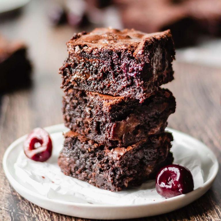 Bing Cherry and Dark Chocolate Brownies