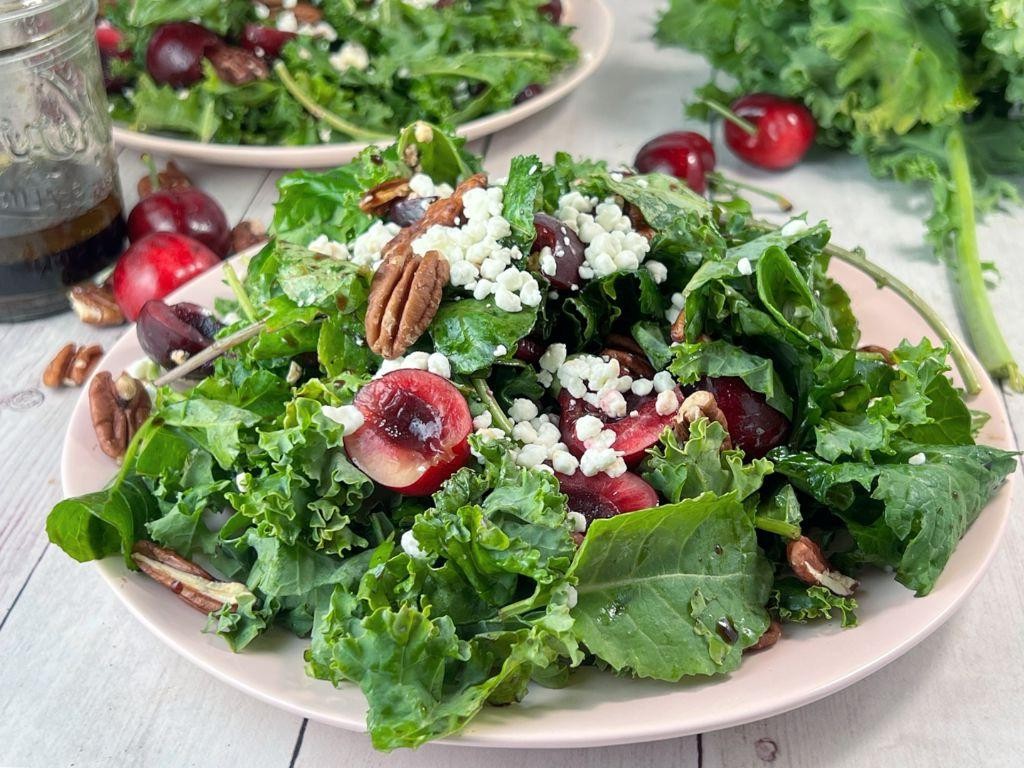 Bing Cherry and Goat Cheese Salad