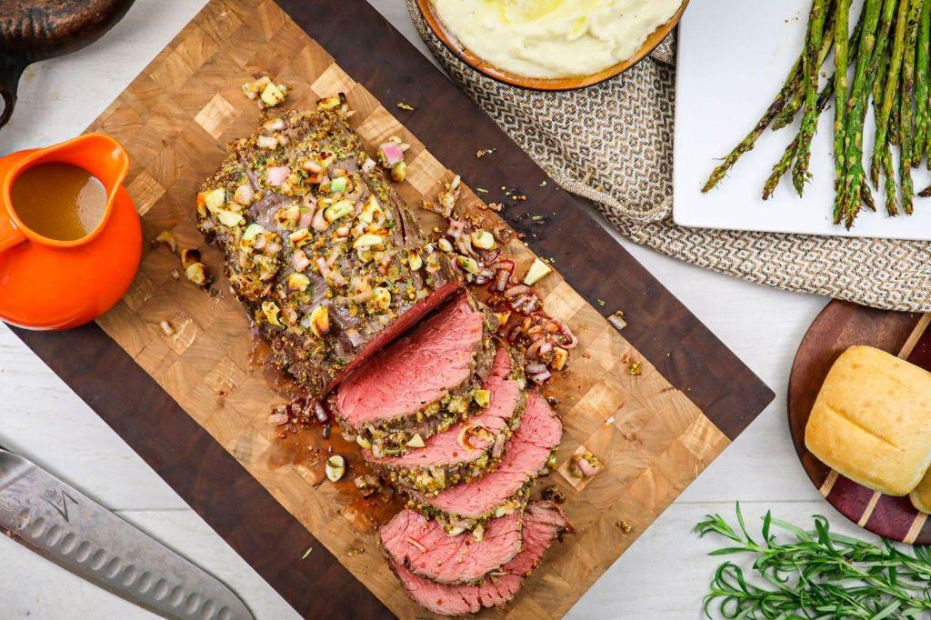 Bison Roast with Dijon Mustard Crust