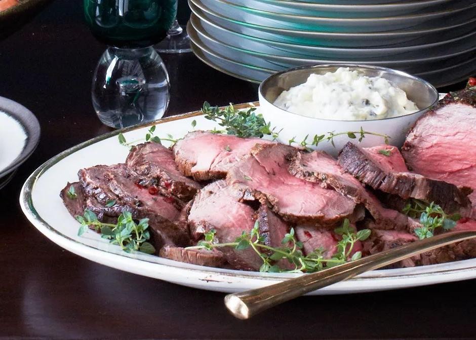 Bison Roast with Horseradish Cream Sauce