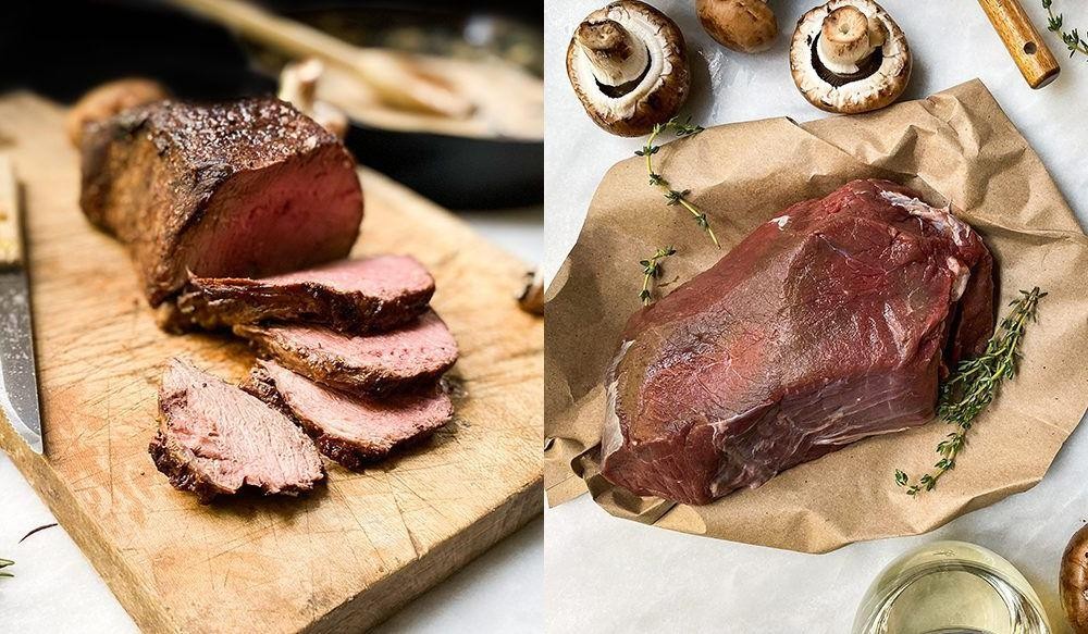 Bison Roast with Mushroom Gravy