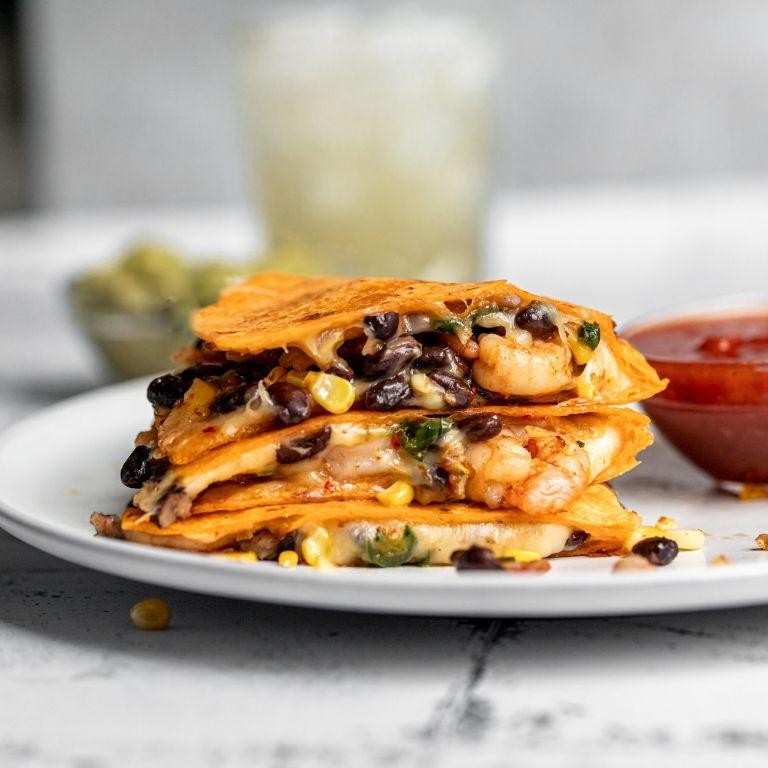 Black Bean and Shrimp Quesadilla
