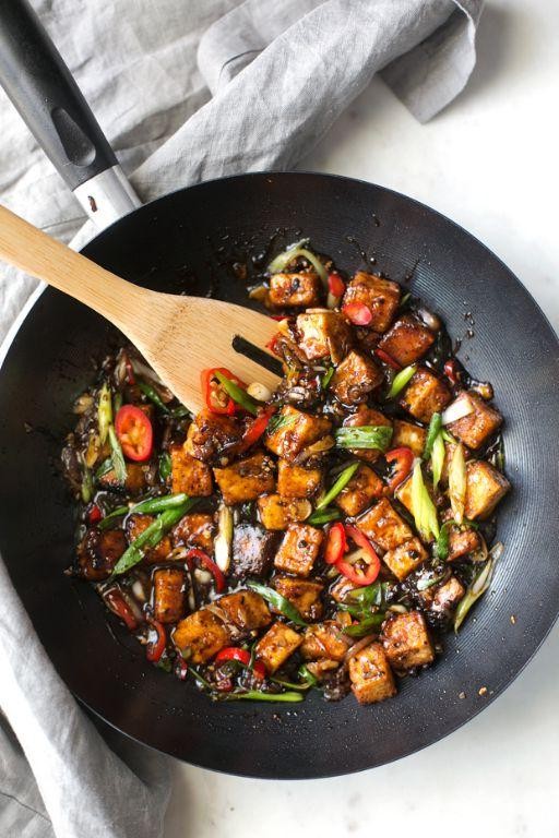 Black Pepper Tofu Vegetable Mai Fun