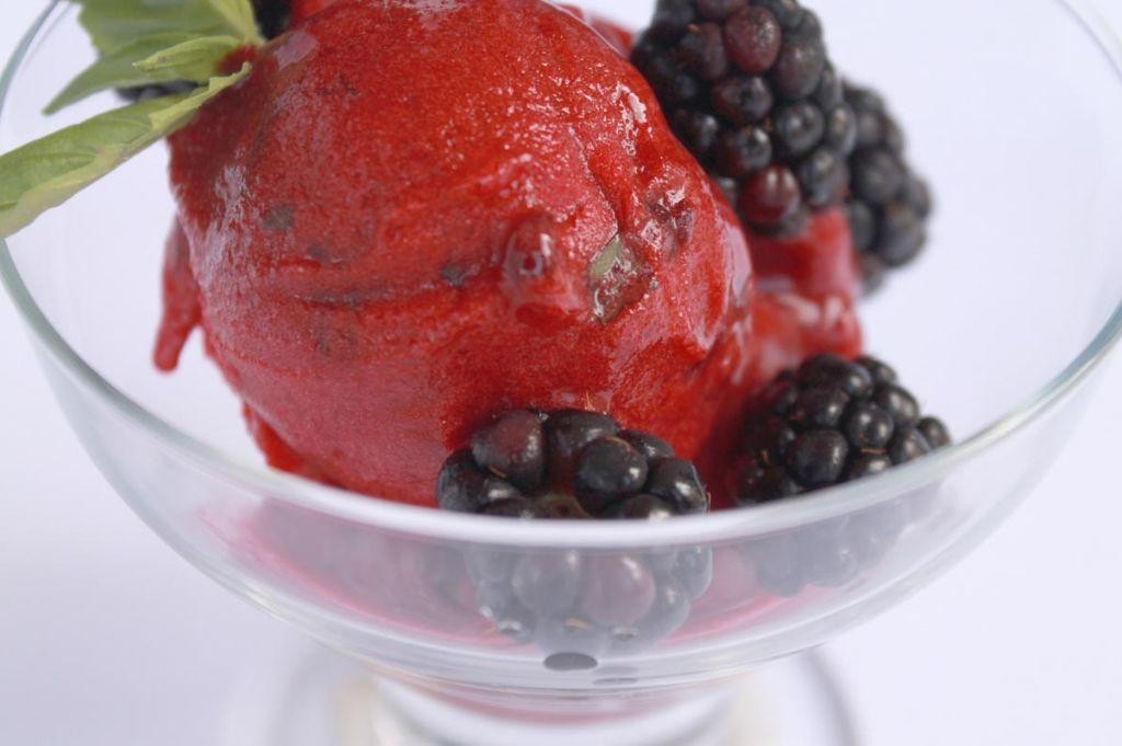 Blackberry Basil Sorbet