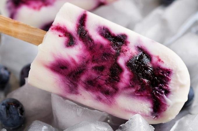 Blackberry Lavender Yogurt Popsicles