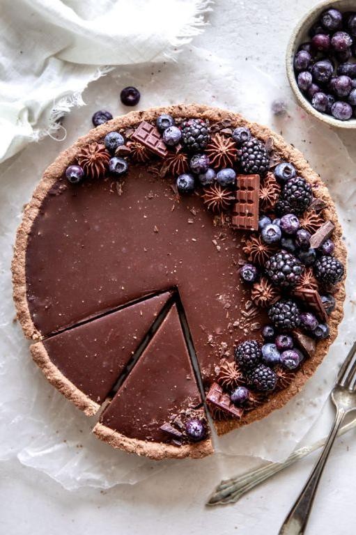 Blackberry and Chocolate Tart