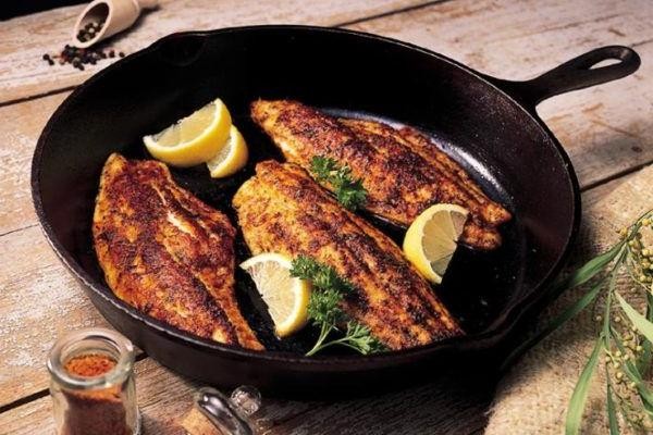 Blackened Pan-Fried Catfish with Cajun Seasoning