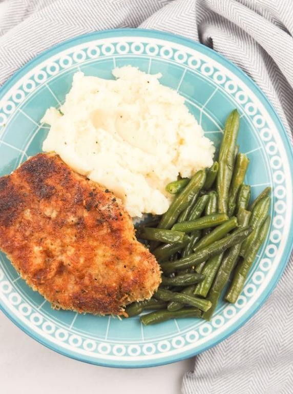Blackstone Pork Chops with Blue Cheese Crumbles