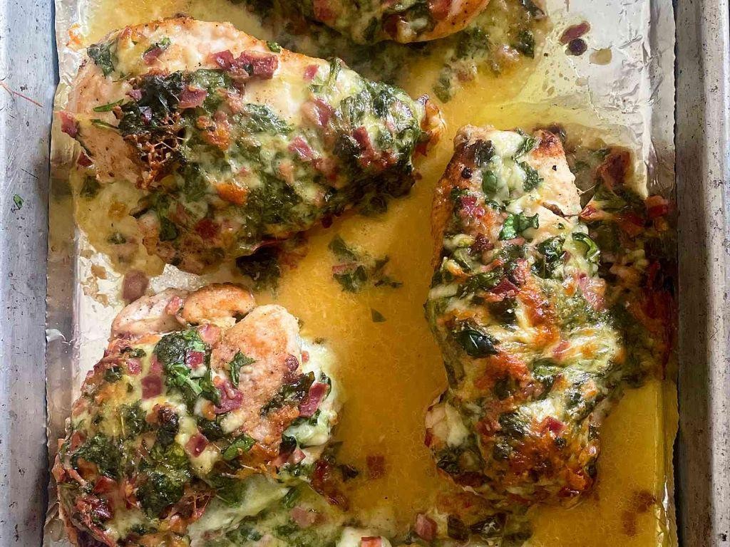 Blue Cheese and Spinach Stuffed Chicken