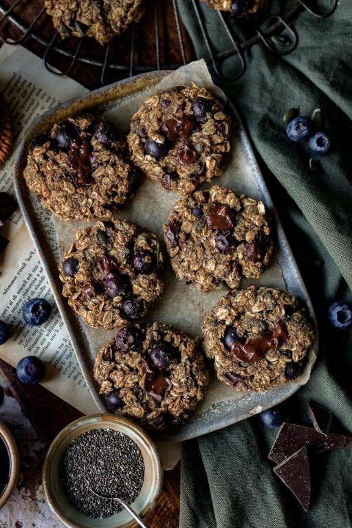 Blueberry Almond Breakfast Cookies