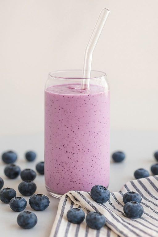 Blueberry Almond Cottage Cheese Smoothie