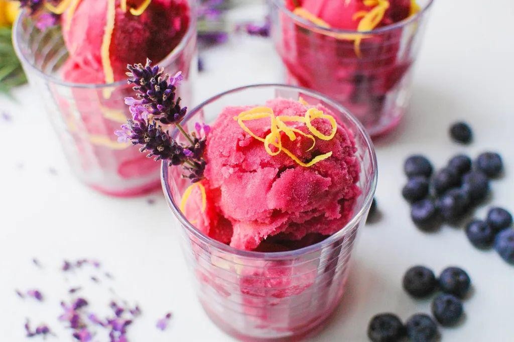 Blueberry Lavender Sorbet
