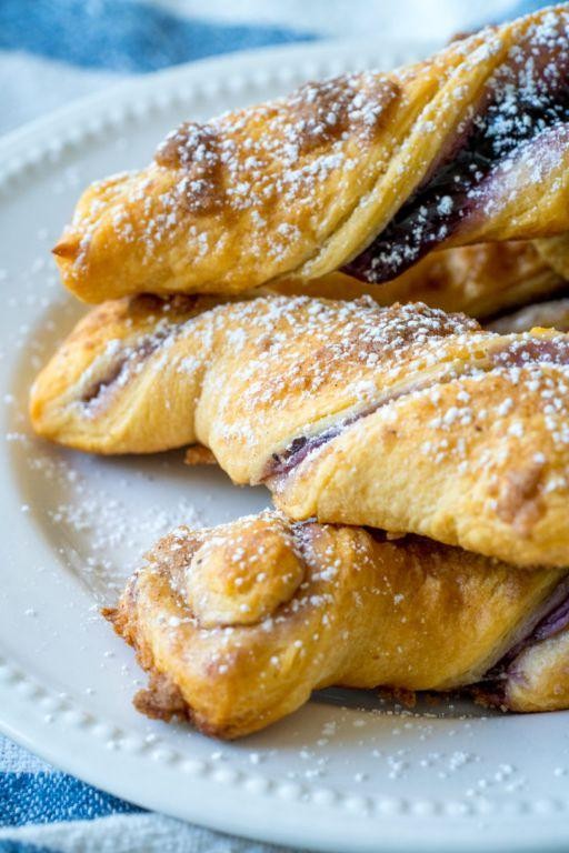 Blueberry Lemon Crescent Roll Twists