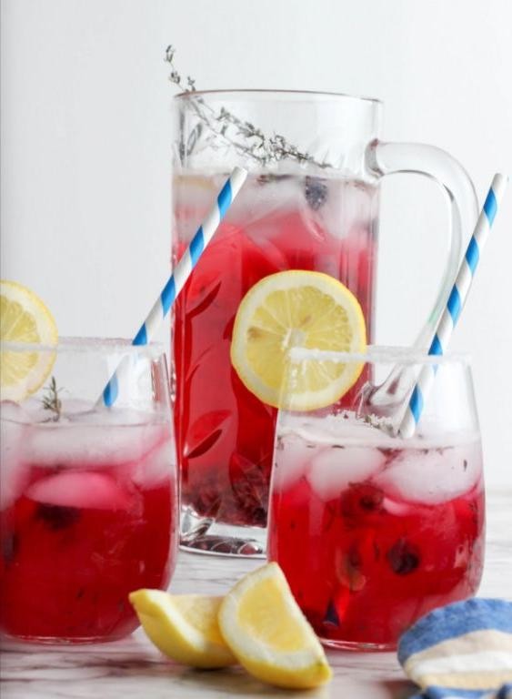 Blueberry Limeade with Fresh Thyme