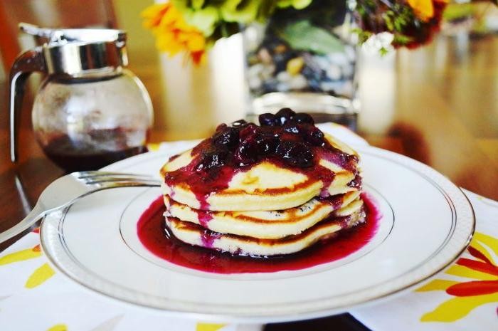 Blueberry Mascarpone Pancakes