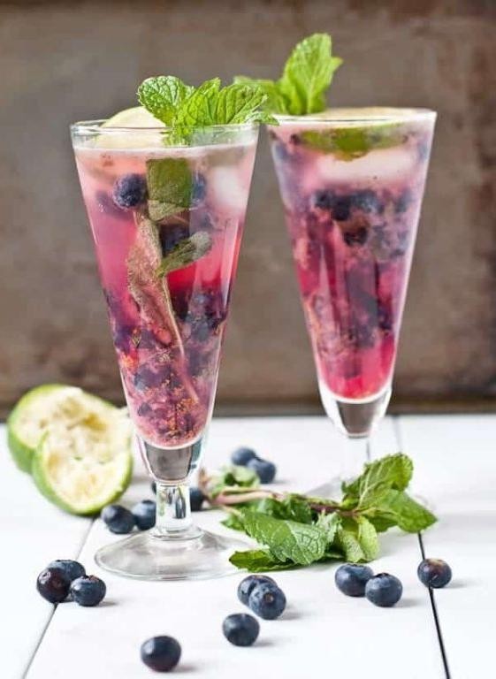 Blueberry Mojito Mocktail