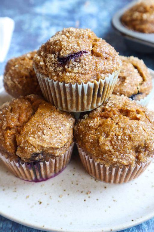 Blueberry Pumpkin Muffins with Warm Spices