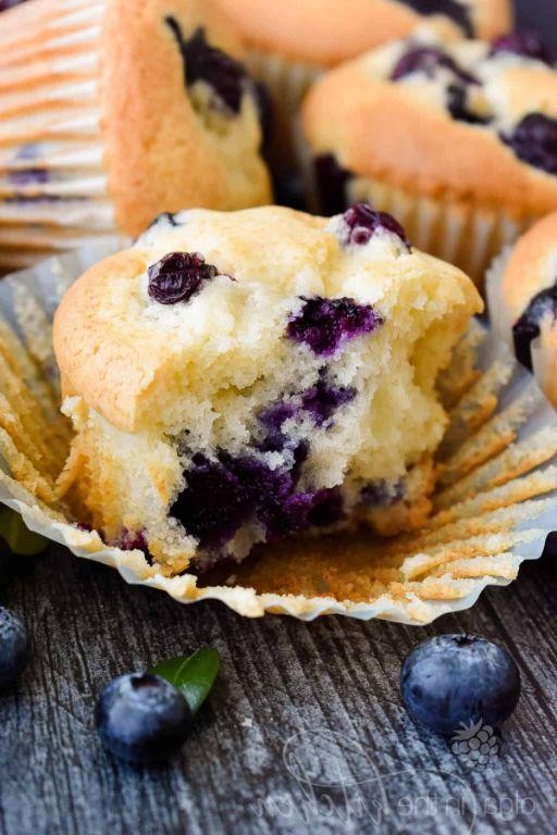 Blueberry Sour Cream Muffins for Extra Moistness