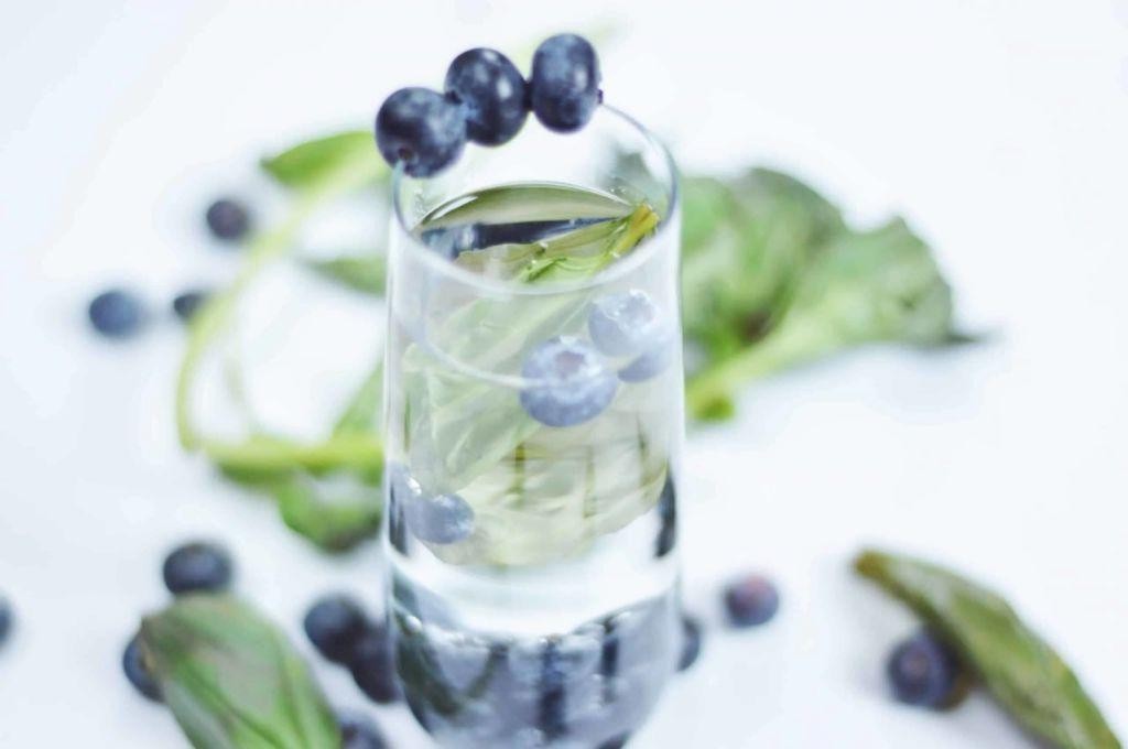 Blueberry and Basil Infused Water