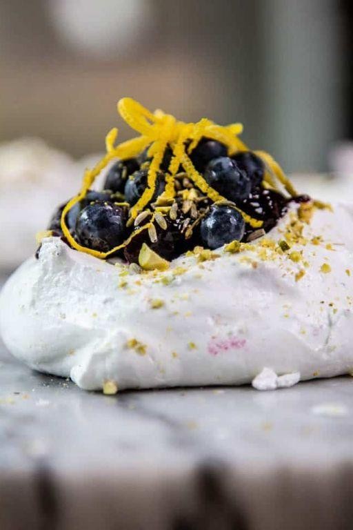 Blueberry and Lavender Pavlova