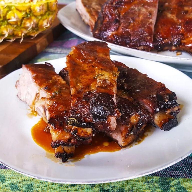 Bone-In Ribs with Molasses Glaze