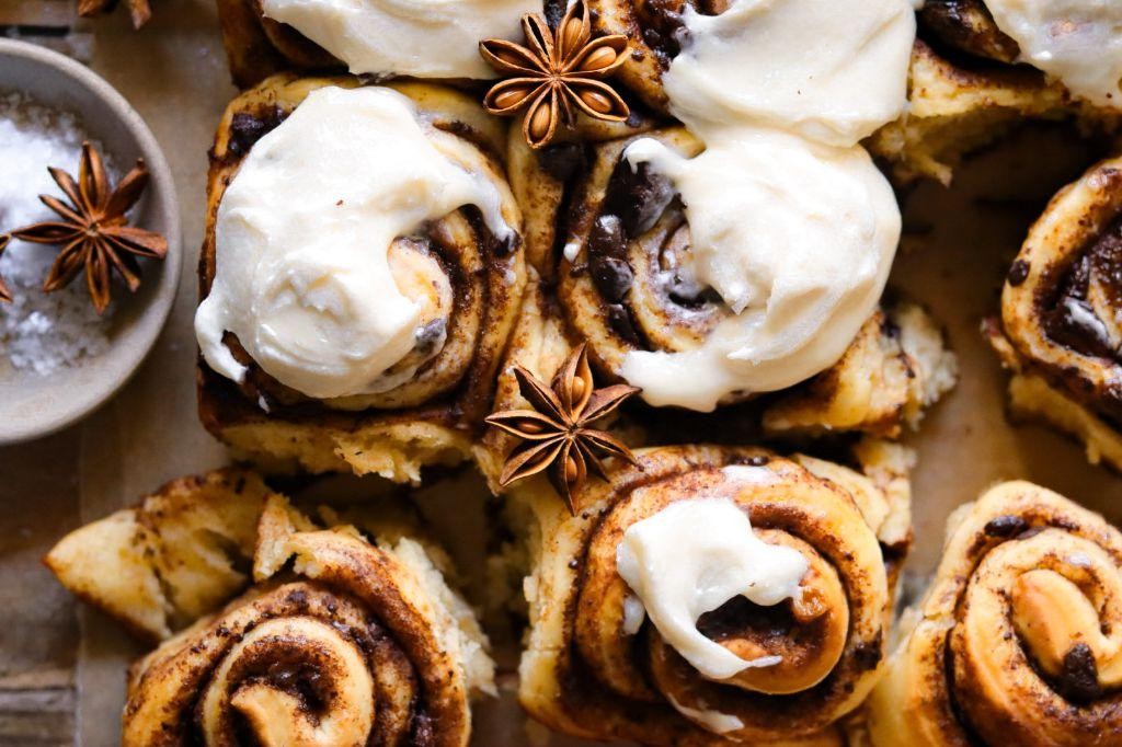 Bourbon Cream Cinnamon Rolls