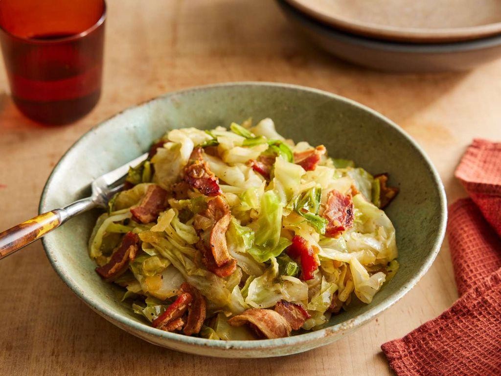 Braised Irish Cabbage with Bacon and Onions